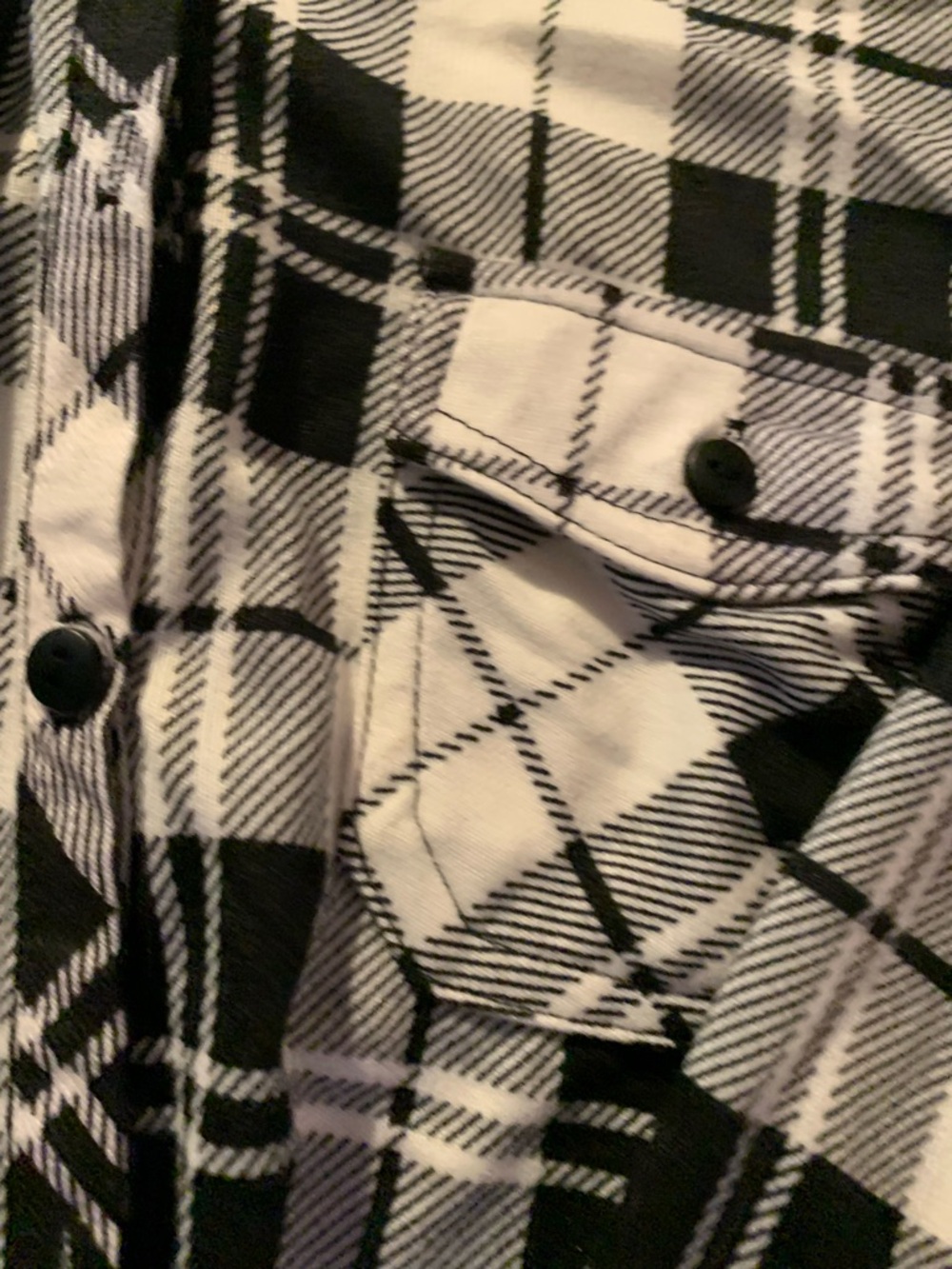 Eden & Olivia Black and White Plaid Long Sleeve top Size 1X - Picture 9 of 9